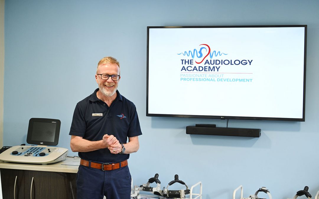 Chris Cartwright delivering an audiology training course